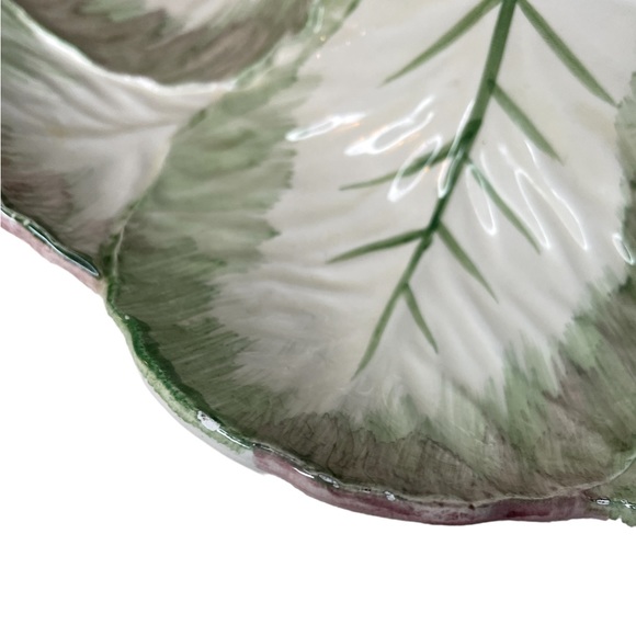 Pottery Barn Ceramic Cabbage Serving Platter with Dip Bowl Made in Japan - Picture 8 of 10